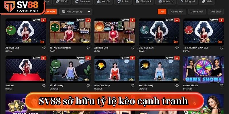 SV88 được giới thiệu là sở hữu tỷ lệ kèo cạnh tranh